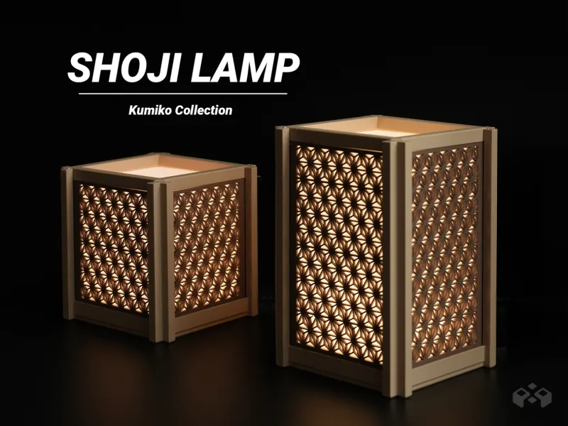 Lampada Shoji Giapponese - Kumiko / KIT LED 001