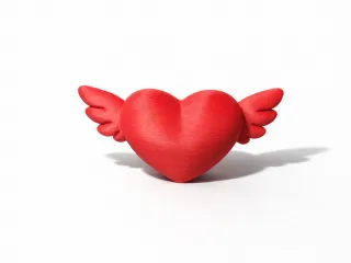 HEART BUDDY WITH WINGS / VALENTINES BUDDY FLEXI / GIFT