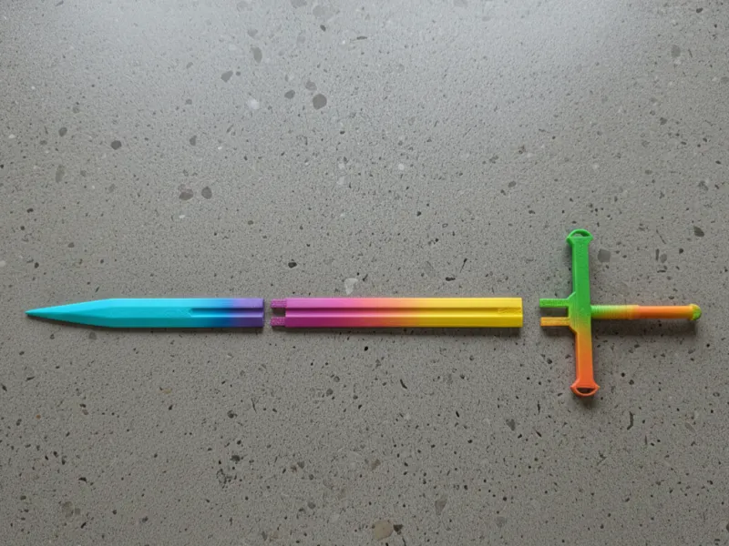 Anduril Toy Sword | 3-Part Modular Assembly | Costume