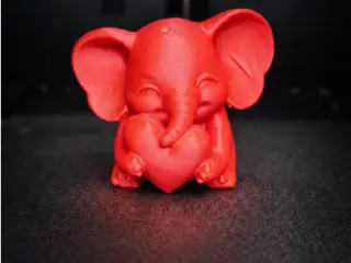 Cute valentine elephant with heart