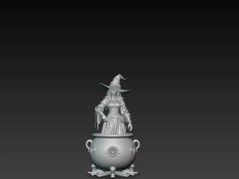 THE WITCH WITH THE CAULDRON