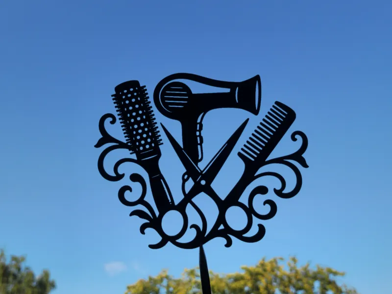 Décoration murale Outils de salon de coiffure