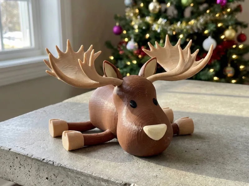 Articulated Moose Ornament | Christmas Decoration
