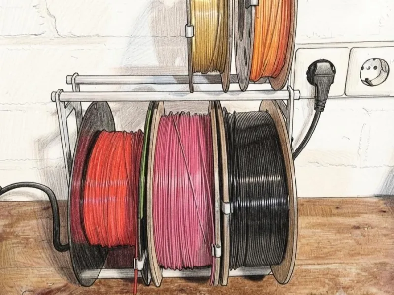 Scaffale per stoccaggio filamenti