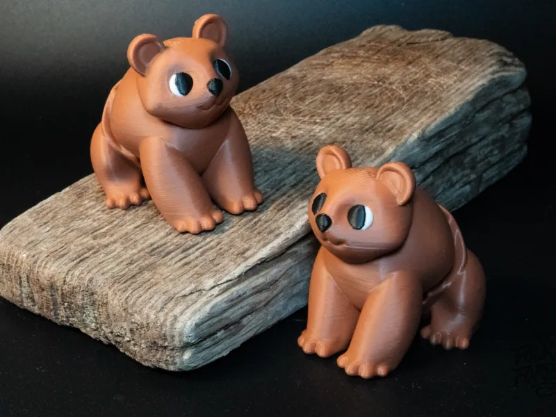 Wobbling Bear Cub, Print in Place Fidget