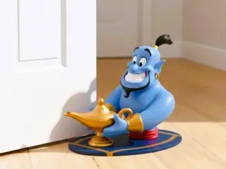 Door Blocker - Aladin Genie Lamp Wish Holder Figure