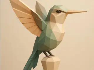 Collibri Low poly bird
