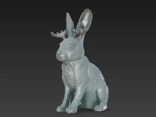 Sitting Easter Jackalope