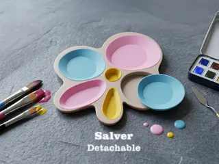 颜料泼溅艺术造型浅盘Paint splash art shape shallow plate