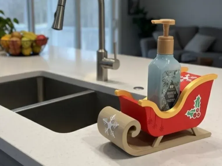 Christmas Santa sleigh bath and body works foam soap holder