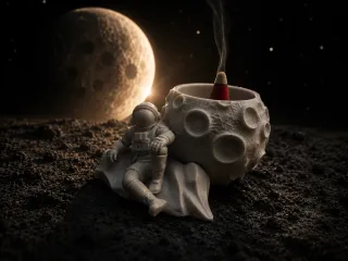 🚀 Moonwalker Incense Holder