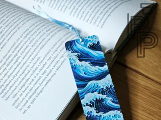 Azure Waves Bookmark