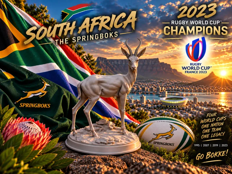 🏉 THE SPRINGBOKS — FOUR-TIME RUGBY WORLD CHAMPIONS! 🏆🦌