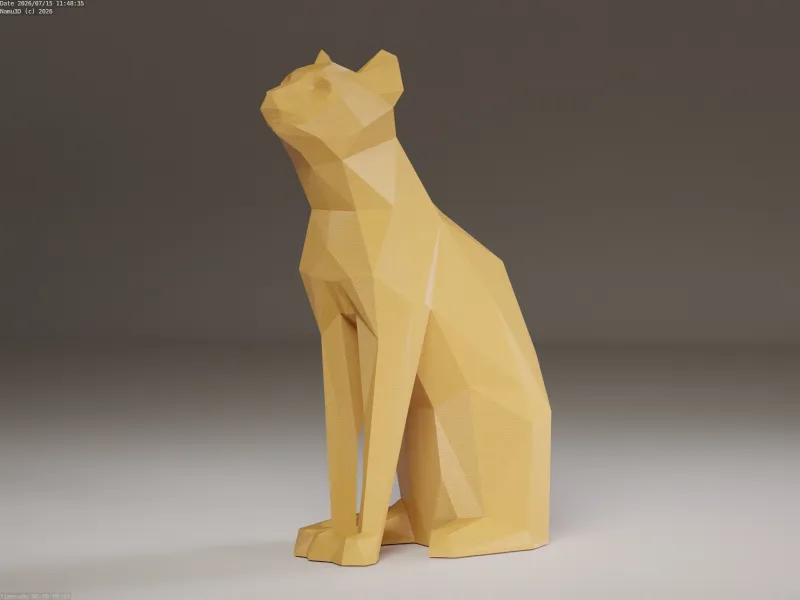 Gatto - Gatto egiziano low poly