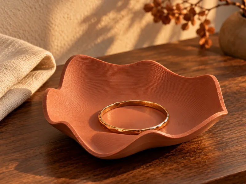 TIDAL NEST — Bol organic pentru bijuterii cu design de val