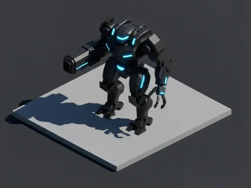 Low-Poly Mech-Anzug