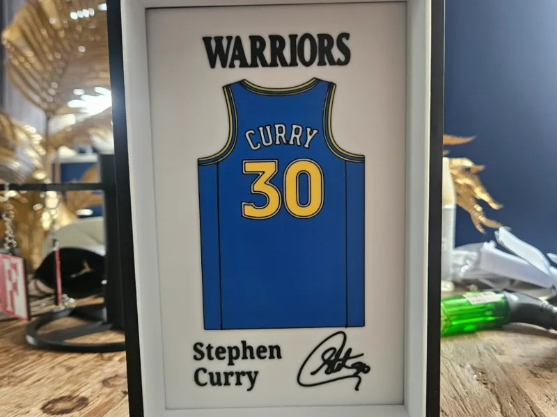 Golden States Warriors Stephan Curry Jersey display