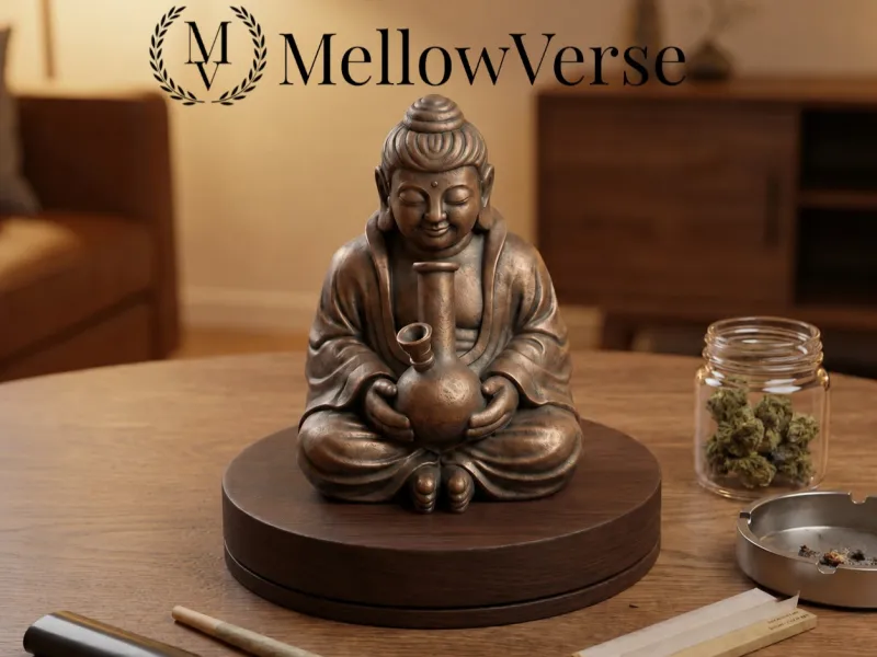 Zen Buddha Herb Grinder-2-Part Magnetic Grinder- MellowVerse