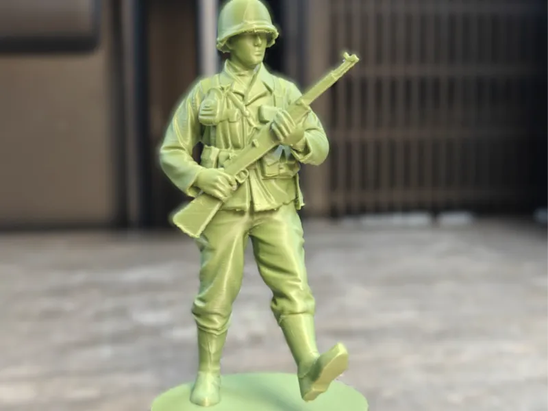 二战美国士兵 - 绿色小兵人模型