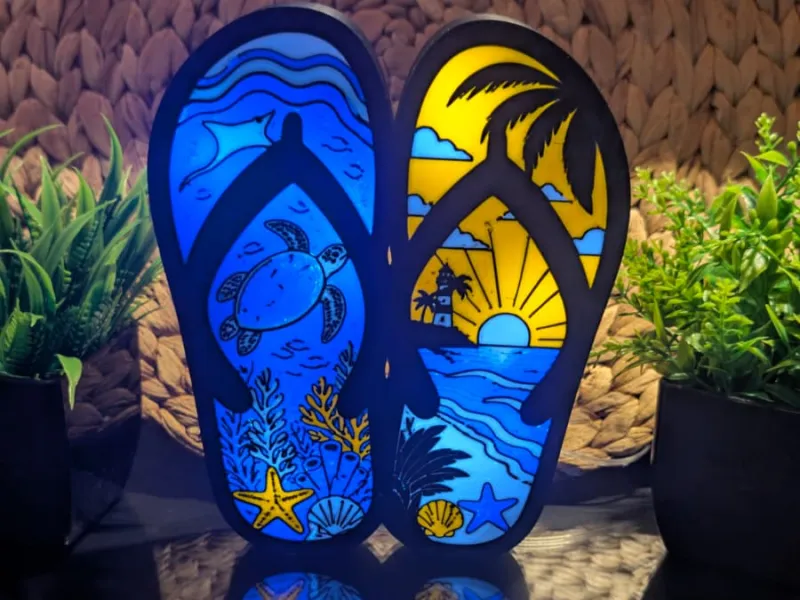 Summer Beach Flip Flops - Split Design Lightbox