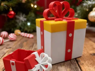 A prank gift box with a detachable design, usable as a regul