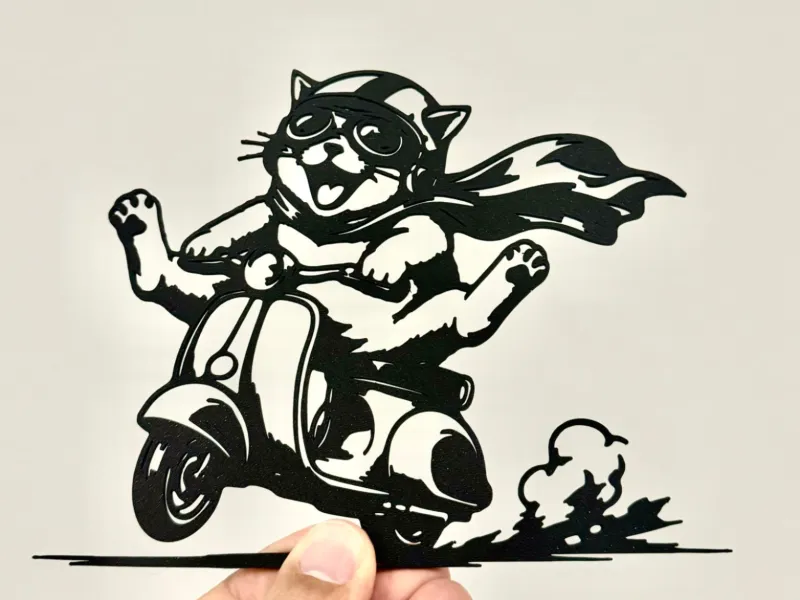 Super Cat on a Vespa
