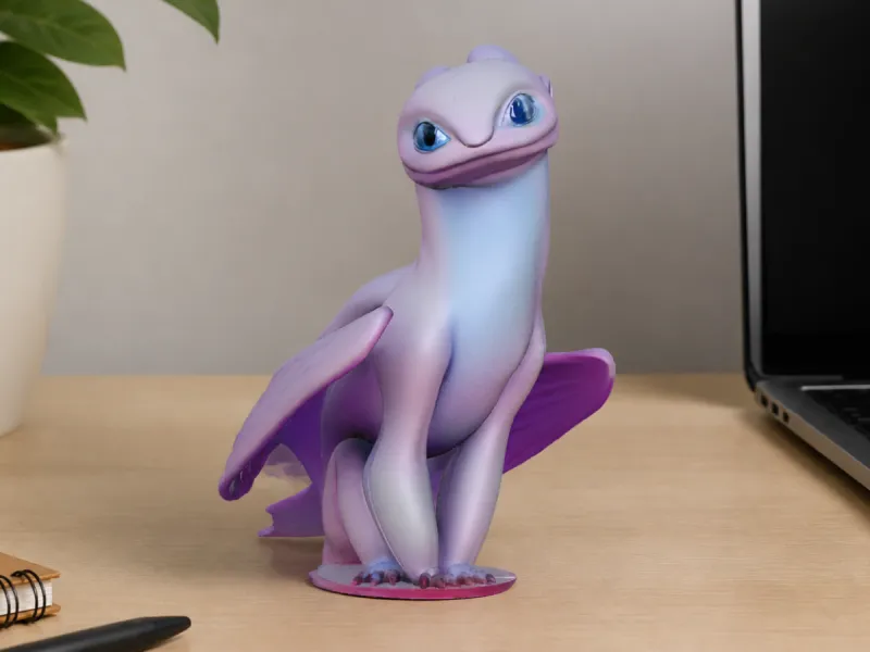 Statuie adorabilă Furia Albă - Figurină 3D Cum să-ți dresezi dragonul