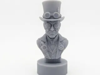 Steampunk inventor bust