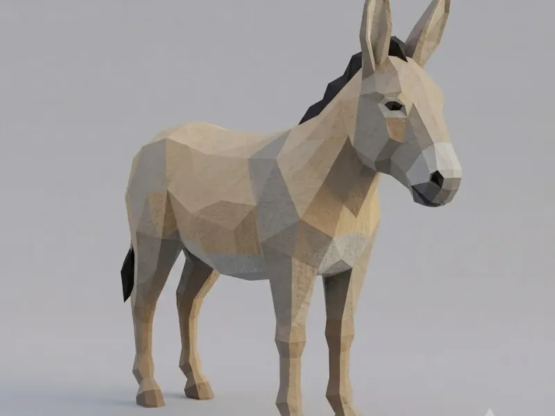 Low Poly Donkey