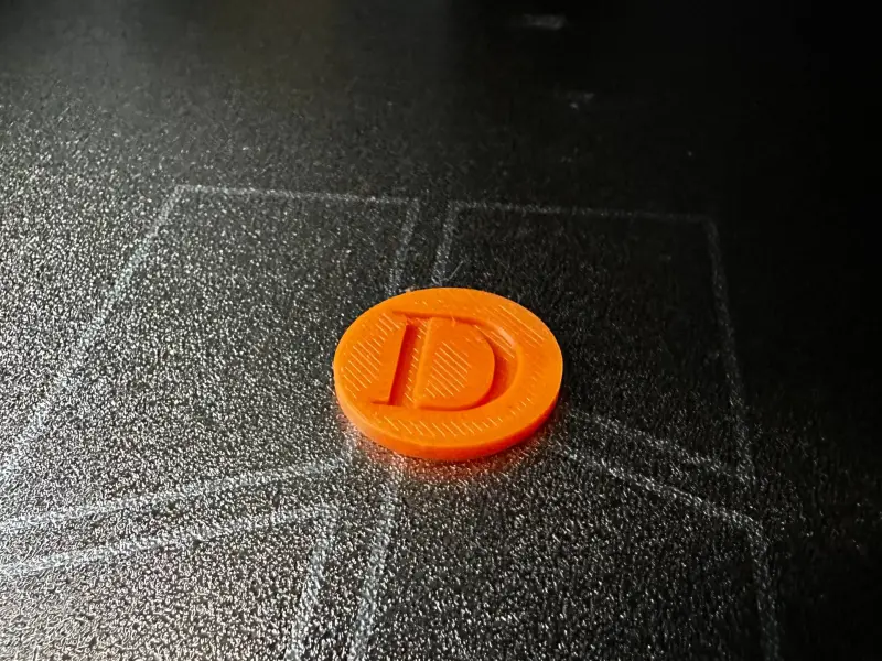Einkaufswagenchip mit dem Buchstaben "D"
