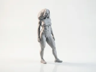 Athletic Woman Figurine Female Character 3D Printable