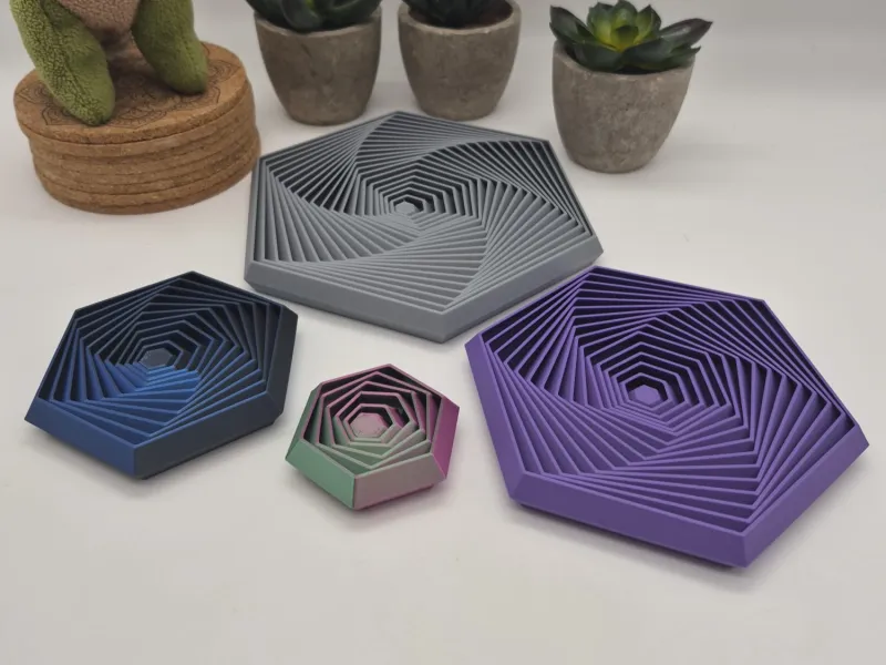 Fraktales Sechseck Fidget Toy - 4 Größen