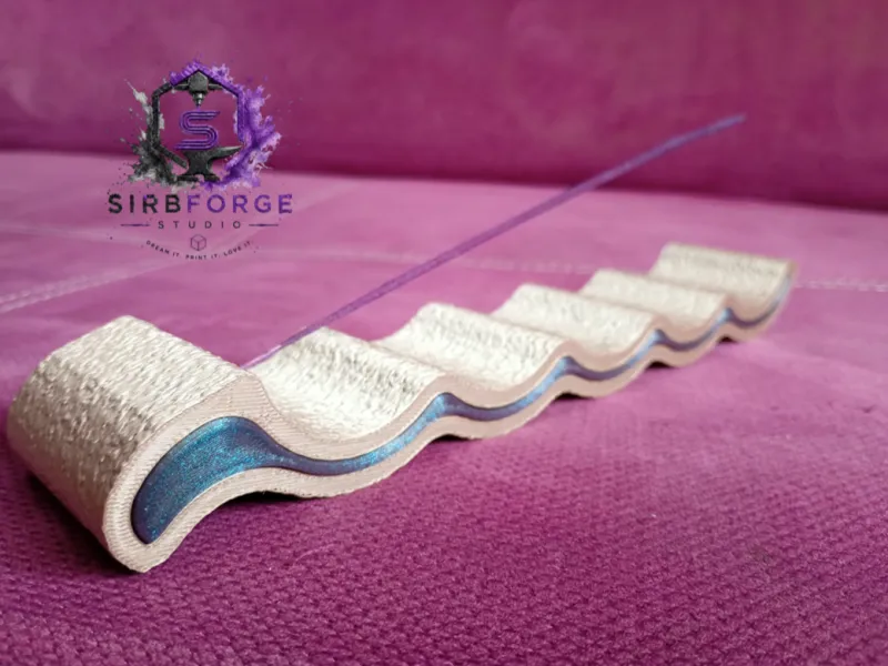 🌊✨ Modern Wave Incense Holder