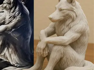 Alpha Werewolf Meme 3D Model