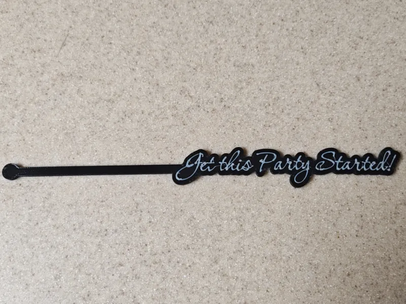 "Get this Party Started" Drink Stirrer
