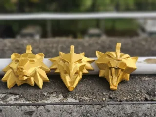 Bear, Tiger, and Eagle (three models) -   Pendant