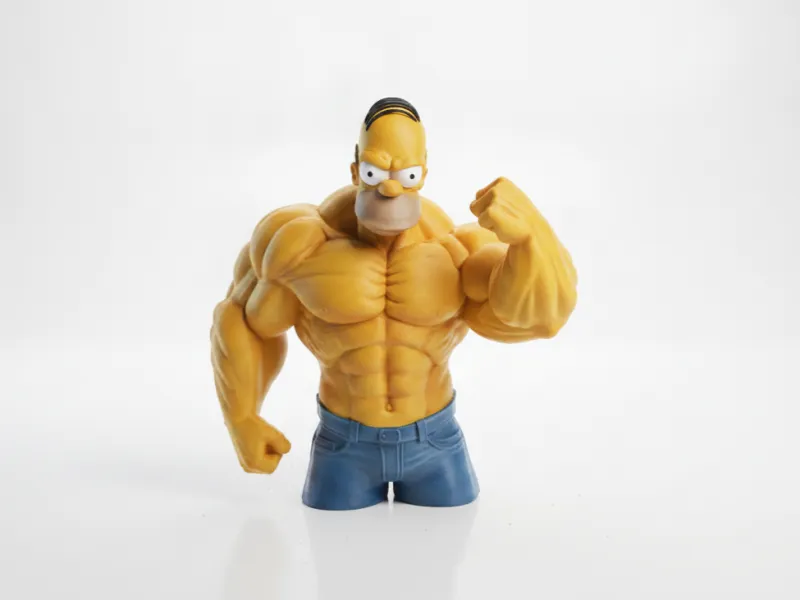 Strong Homer Simpson Figurine Cartoon 3D Printable