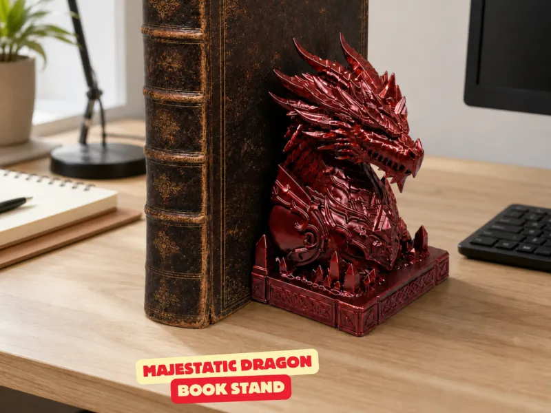 ドラゴンブックスタンド - 荘厳なるドラゴン 🐉