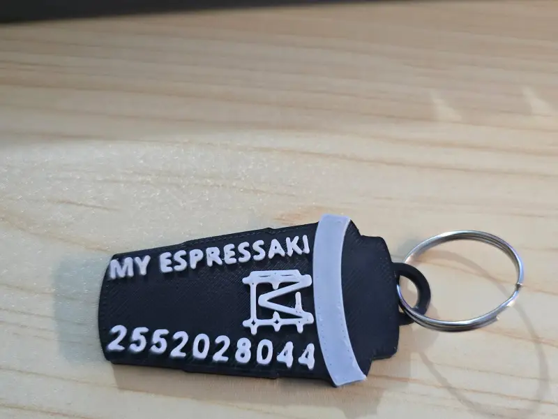 coffee cup keychain