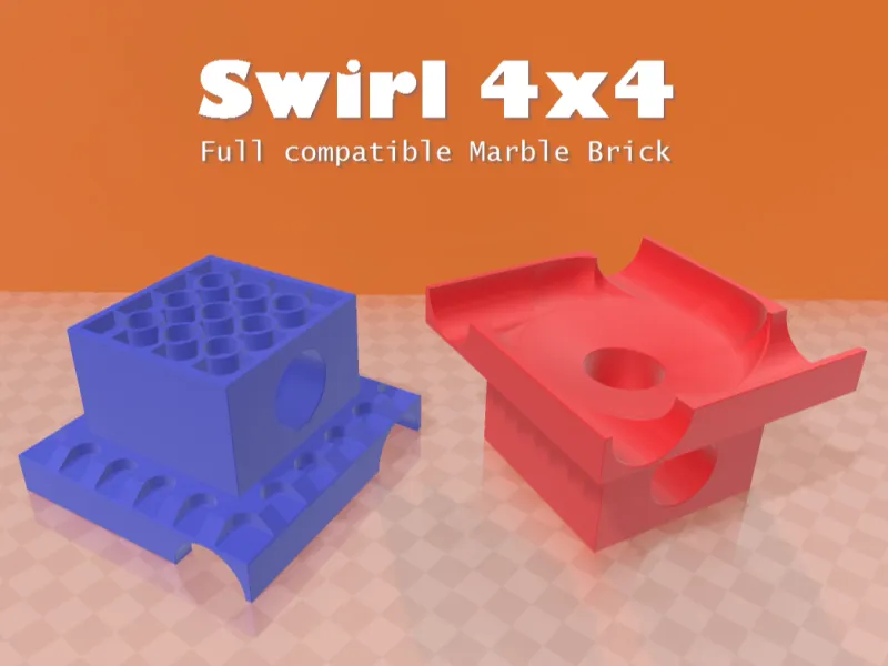 Swirl - Marble Run Brick