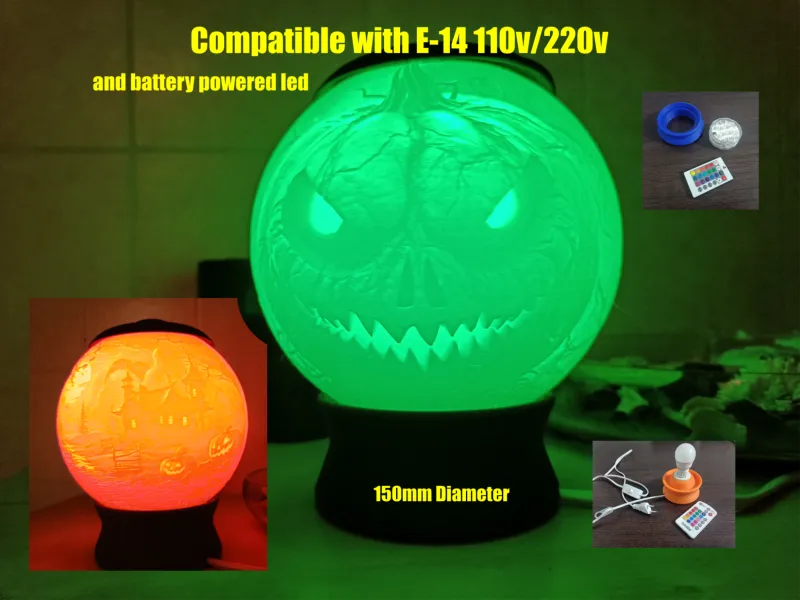 Lámpara de litofanía de Halloween