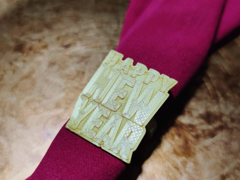 Napkin ring happy new year