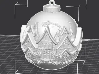 Village - Christmas Decorative Ball