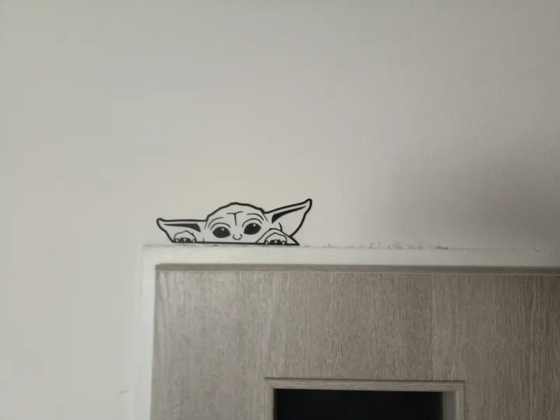 Baby Yoda door decor