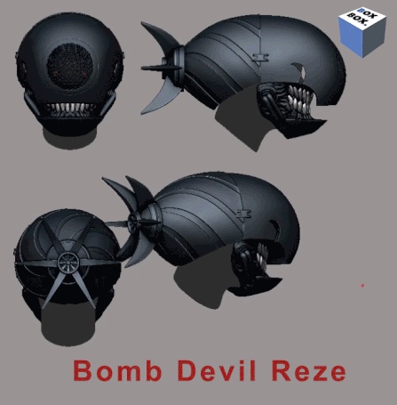 Bomb Devil Reze Helmet – Chainsaw Man Cosplay