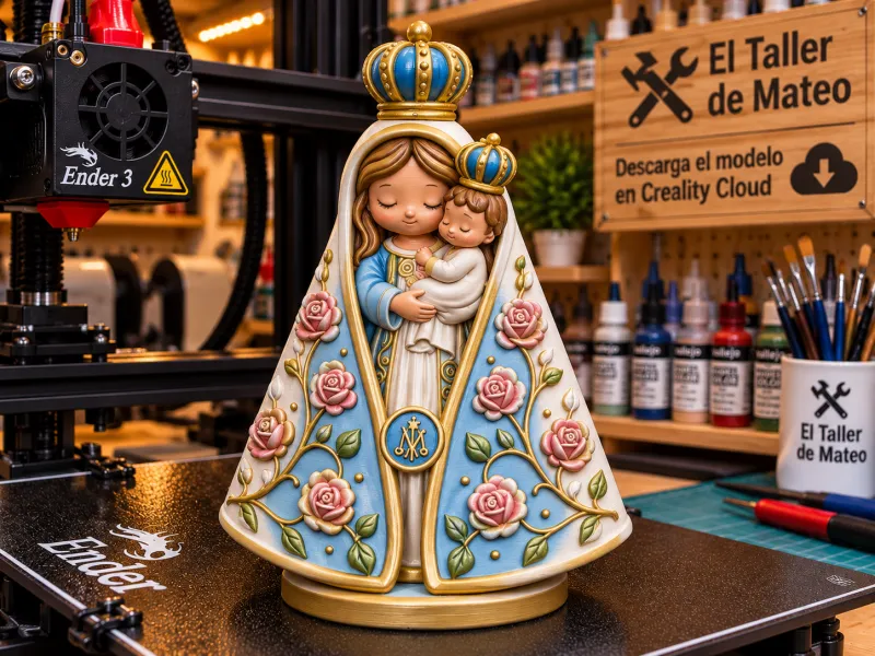 Virgen de Nazaret con Niño Jesús – El Taller de Mateo
