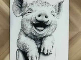 Happy Piglet Hueforge Art