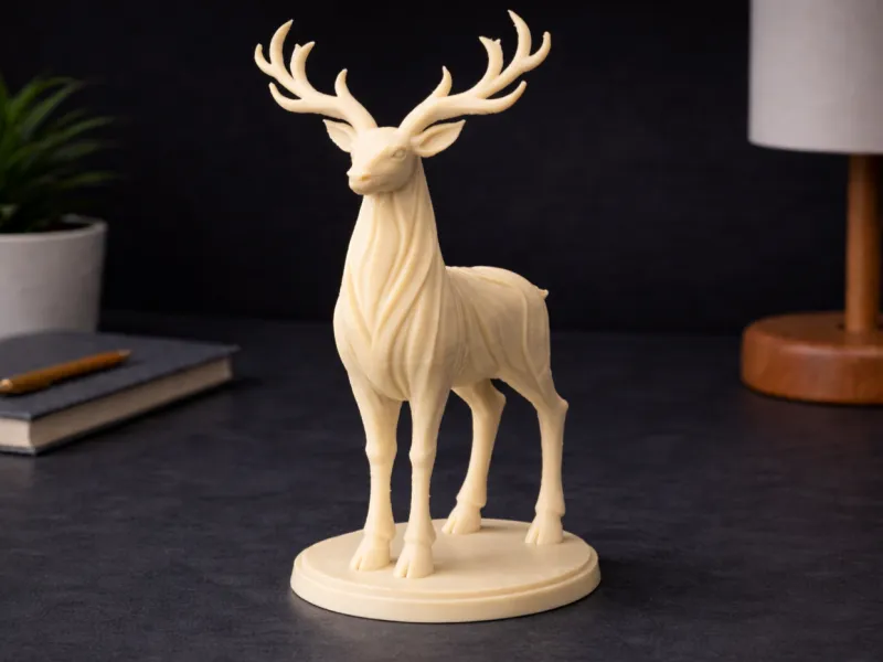 Élégante sculpture de cerf stylisée