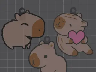 Capybara Capy Keychains - Llaveros de Carpinchos Capi