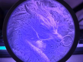 Flying Dragon Lithophane Pendant